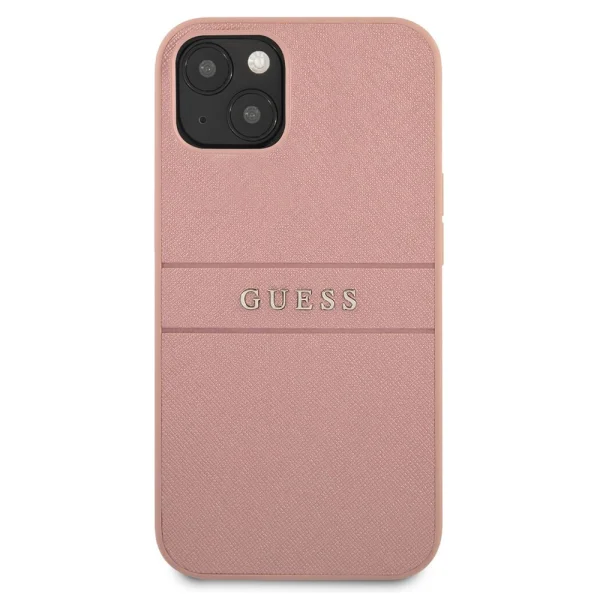GUESS case, PU Leather Saffiano for iPhone 14, GUHCP14SPSASBPI, Pink 2