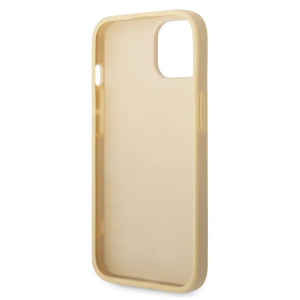 Калъф GUESS, Glitter Flakes Metal Logo за iPhone 14 Plus, GUHCP14MHGGSHD, Златист 5
