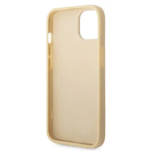 Калъф GUESS, Glitter Flakes Metal Logo за iPhone 14 Plus, GUHCP14MHGGSHD, Златист 5
