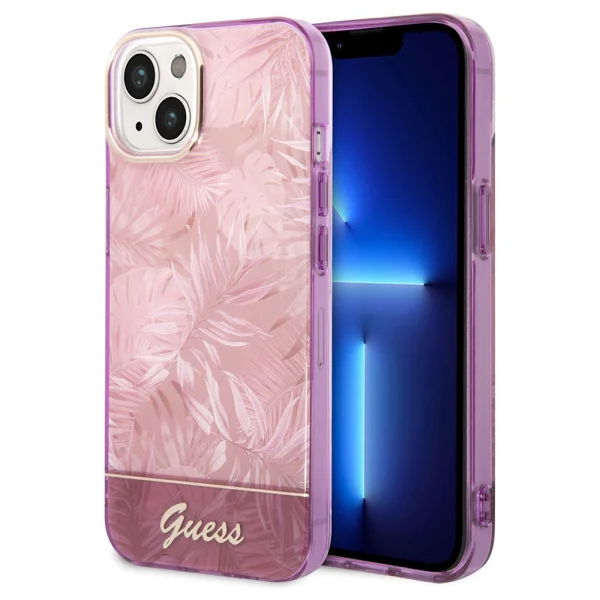 Калъф GUESS, Jungle Case за iPhone 14 Plus, GUHCP14MHGJGHP, Розов 1