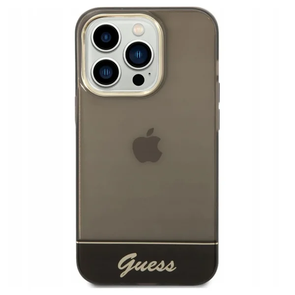 Калъф GUESS Camera Outline Translucent за iPhone 14 Pro Max, GUHCP14XHGCOK, Черен 3