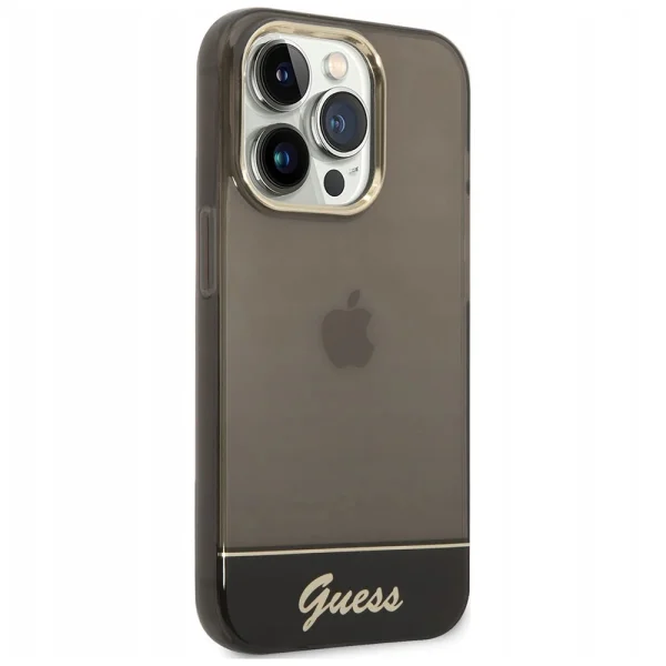 Калъф GUESS Camera Outline Translucent за iPhone 14 Pro Max, GUHCP14XHGCOK, Черен 2