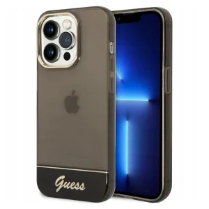 Калъф GUESS Camera Outline Translucent за iPhone 14 Pro Max, GUHCP14XHGCOK, Черен