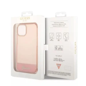 Калъф GUESS Camera Outline Translucent за iPhone 14 Pro Max, GUHCP14XHGCOP, Розов 4