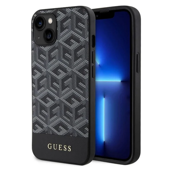 GUESS Case, PU G Cube MagSafe for iPhone 15, GUHMP15SHGCFSEK, Black 1