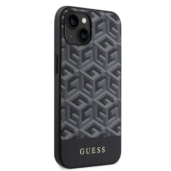 GUESS Case, PU G Cube MagSafe for iPhone 15, GUHMP15SHGCFSEK, Black 2