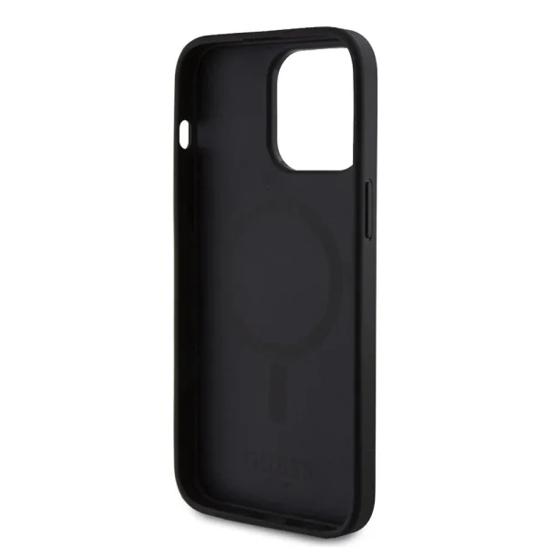 GUESS 4G Stripe Case for iPhone 15 Pro, GUHMP15LG4GLGR, Black 3