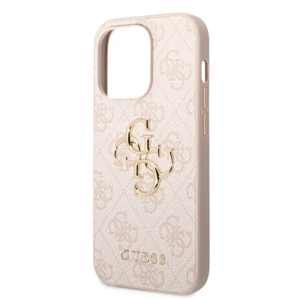 Калъф GUESS, PU 4G Metal Logo за iPhone 15 Pro, GUHCP15L4GMGPI, Розов 4