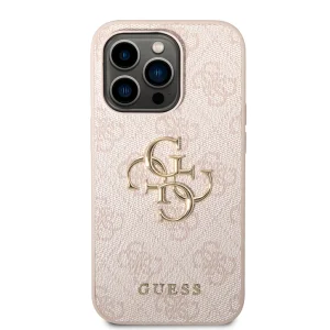 Калъф GUESS, PU 4G Metal Logo за iPhone 15 Pro, GUHCP15L4GMGPI, Розов 3