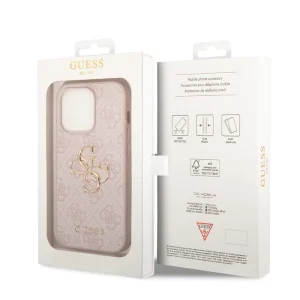 Калъф GUESS, PU 4G Metal Logo за iPhone 15 Pro, GUHCP15L4GMGPI, Розов 5