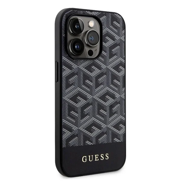 GUESS Case, PU G Cube MagSafe for iPhone 15 Pro, GUHMP15LHGCFSEK, Black 2