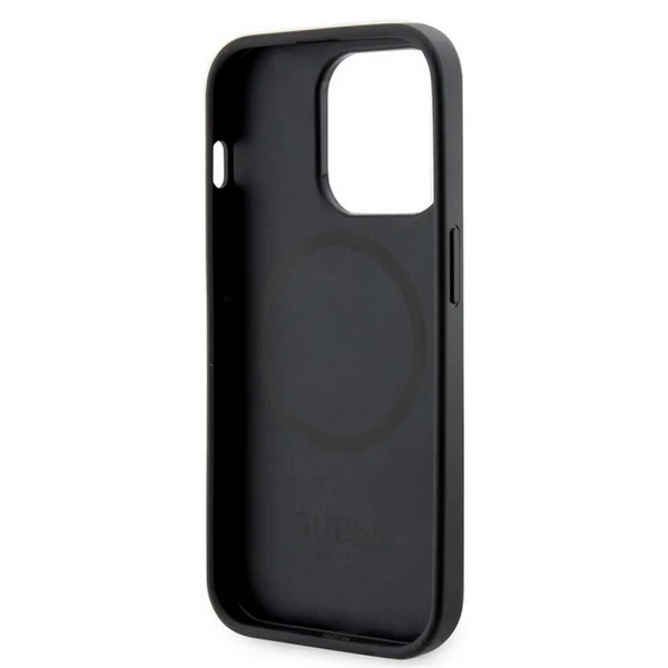 GUESS Case, PU G Cube MagSafe for iPhone 15 Pro, GUHMP15LHGCFSEK, Black 3
