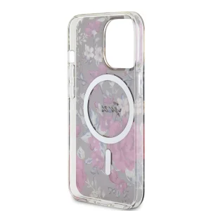 Калъф GUESS, Flowers IML MagSafe Compatible за iPhone 13 Pro, GUHMP13LHCFWSA, Цветя 3