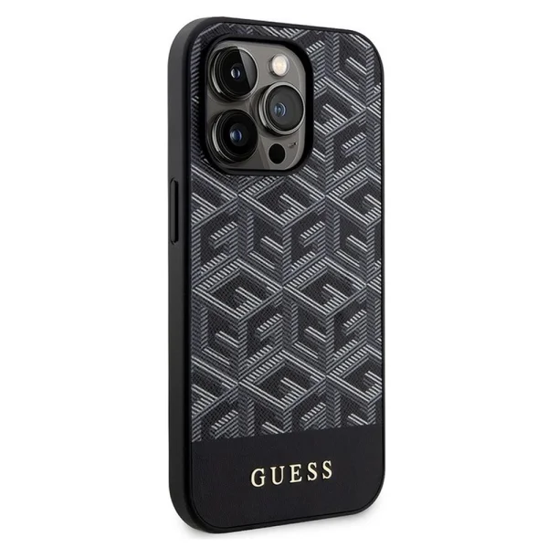 GUESS Case, PU G Cube MagSafe for iPhone 13 Pro, GUHMP13LHGCFSEK, Black 2