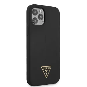 GUESS Case, Silicone Line Triangle for iPhone 13 Pro, GUHCP13LSLTGK, Black 3