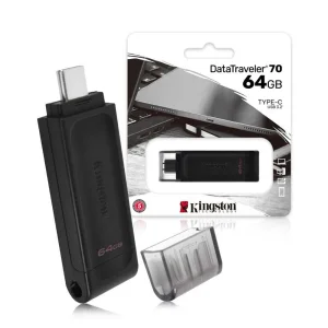 Флаш памет KINGSTON, 64GB, 3.2, TYPE-C, DT70, Черен
