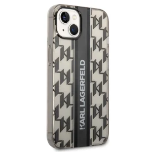 Калъф Karl Lagerfeld, Monogram Vertical Stripe за iPhone 14 Plus, KLHCP14MHKLSPCK, Черен