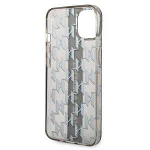 Калъф Karl Lagerfeld, Monogram Vertical Stripe за iPhone 14 Plus, KLHCP14MHKLSPCK, Черен 4