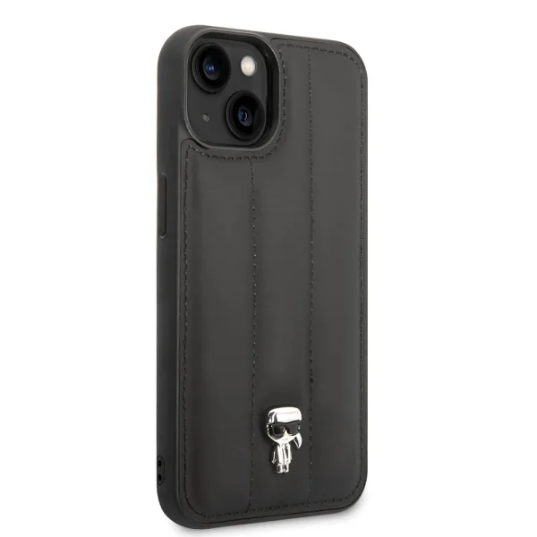 Калъф Karl Lagerfeld, Quilted Puffy Ikonik Logo за iPhone 14 Plus, KLHCP14MPSQPK, Черен 3