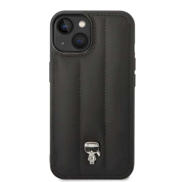 Калъф Karl Lagerfeld, Quilted Puffy Ikonik Logo за iPhone 14 Plus, KLHCP14MPSQPK, Черен 1