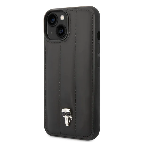 Калъф Karl Lagerfeld, Quilted Puffy Ikonik Logo за iPhone 14 Plus, KLHCP14MPSQPK, Черен 2