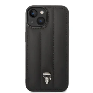 Калъф Karl Lagerfeld, Quilted Puffy Ikonik Logo за iPhone 14 Plus, KLHCP14MPSQPK, Черен