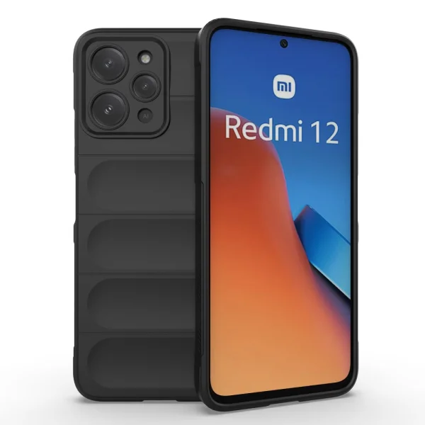Силиконов калъф Wear-resistant за Xiaomi Redmi 12 4G, Черен 1