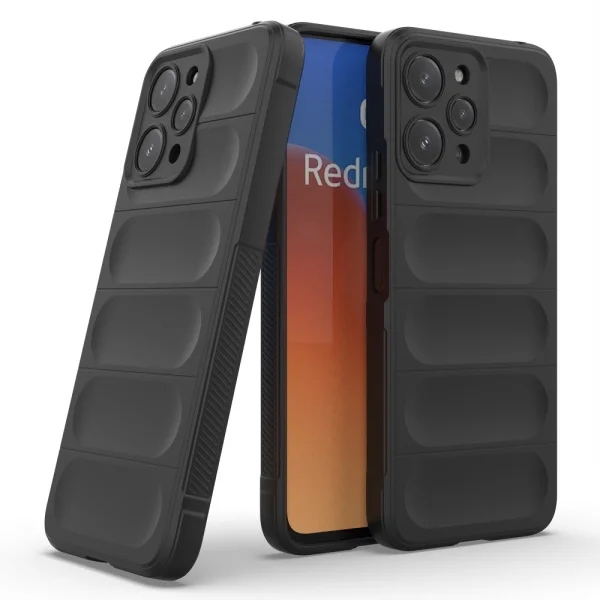 Силиконов калъф Wear-resistant за Xiaomi Redmi 12 4G, Черен 2