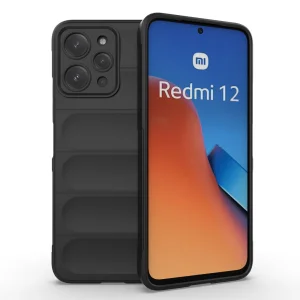 Силиконов калъф Wear-resistant за Xiaomi Redmi 12 4G, Черен