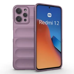 Силиконов калъф Wear-resistant за Xiaomi Redmi 12 4G, Светло лилав