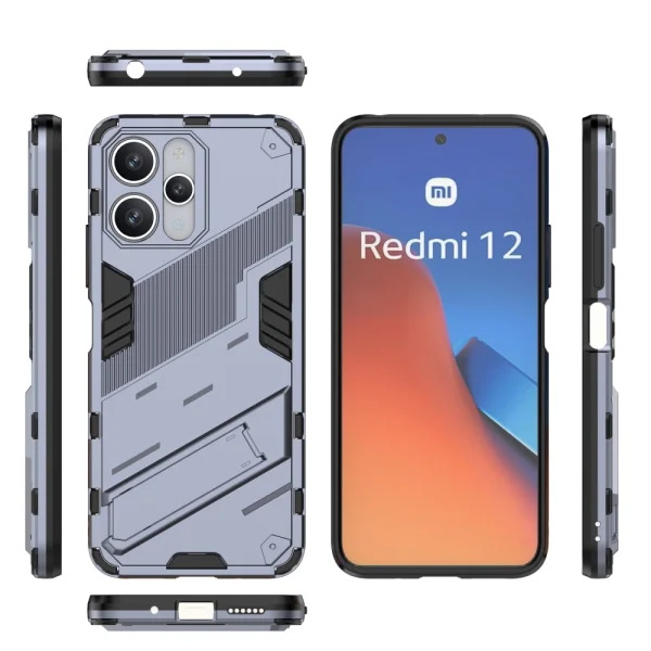 Удароустойчив калъф Shockproof за Xiaomi Redmi 12 4G, Сив 4
