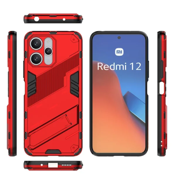 Shockproof Case Shockproof for Xiaomi Redmi 12, Red 4