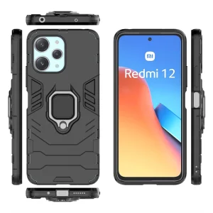 Удароустойчив Калъф Hybrid Cover за Xiaomi Redmi 12, Черен 4