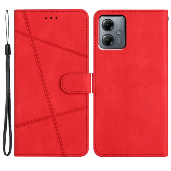 Калъф тефтер Wallet за Motorola Moto G14 4G, Червен 1