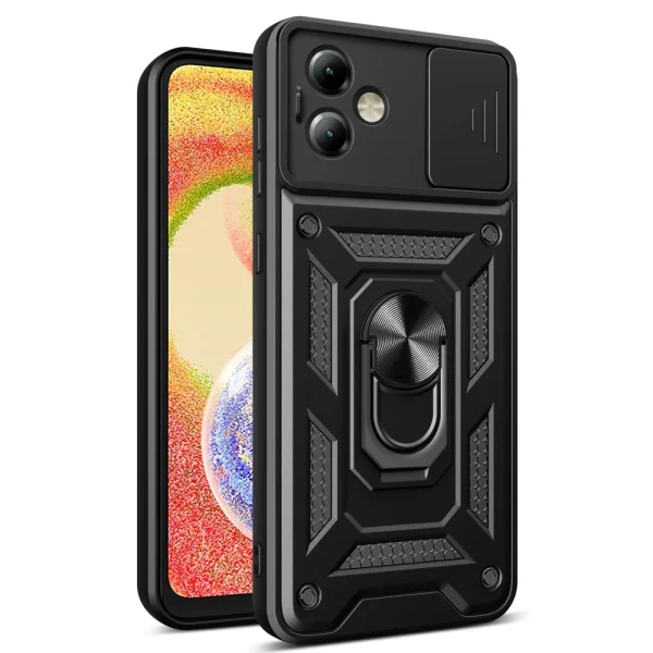 Удароустойчив калъф Slide Camera за Motorola Moto G14 4G, Черен 1
