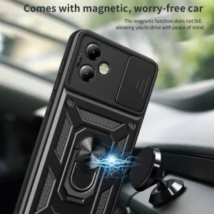 Удароустойчив калъф Slide Camera за Motorola Moto G14 4G, Черен 5