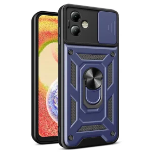 Удароустойчив калъф Slide Camera за Motorola Moto G14 4G, Син