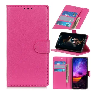 Litchi Texture Book Case for Alcatel 1S 2020, Pink 5