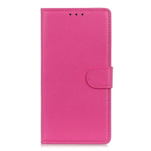 Калъф Тефтер Litchi Texture за Alcatel 1S 2020, Розов