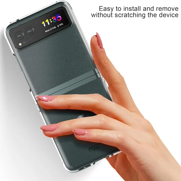 Пластмасов калъф за Motorola Razr 40 5G, Прозрачен 3