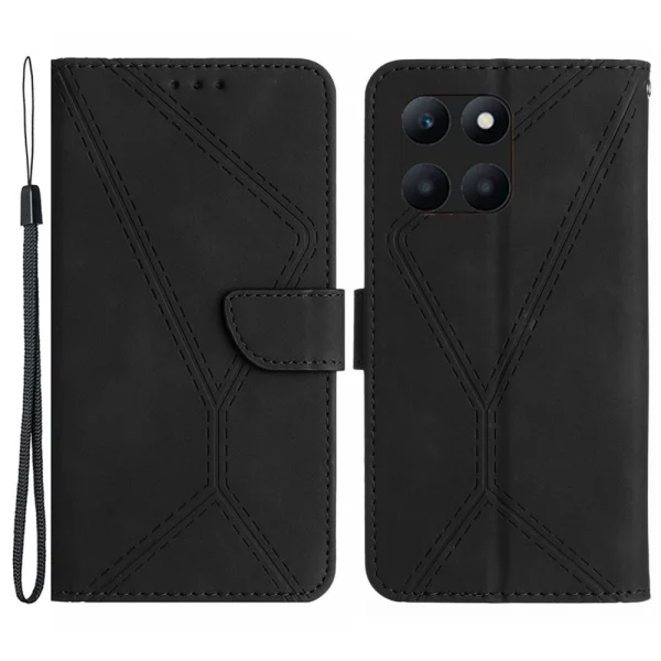 Калъф тефтер Wallet за Huawei Honor X6a, Черен 1