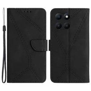Калъф тефтер Wallet за Huawei Honor X6a, Черен