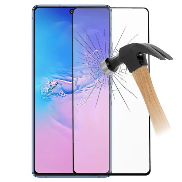 Стъклен Протектор за Samsung Galaxy A91/S10 Lite, Черен 2