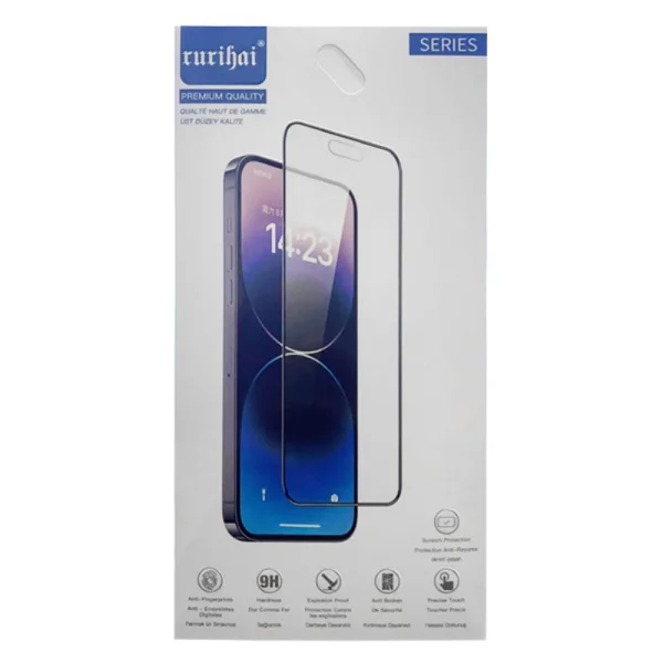 Стъклен Протектор RURIHAI Full за Motorola Moto G14 4G / G54 5G, Черен 5