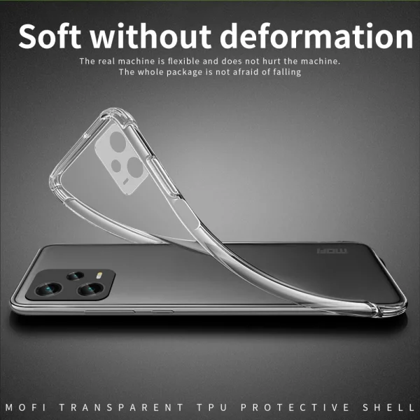 MOFI Silicone Case for Xiaomi Redmi Note 12 Pro Plus 5G, Transparent 3