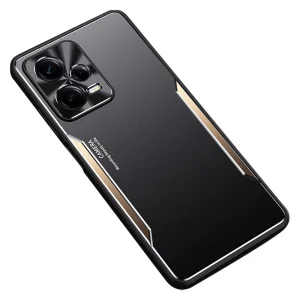 Удароустойчив калъф Aluminium Alloy за Xiaomi Redmi Note 12 Pro Plus 5G, Златист