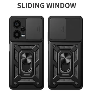 Удароустойчив калъф Slide Camera за Xiaomi Redmi Note 12 Pro Plus 5G, Черен 4