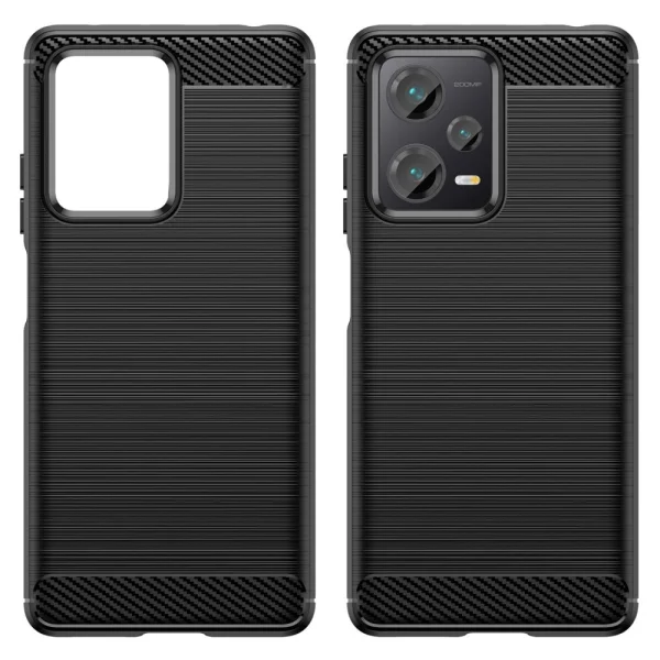 Силиконов Калъф Carbon Fibre Brushed за Xiaomi Redmi Note 12 Pro Plus 5G, Черен 2