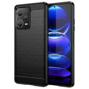 Силиконов Калъф Carbon Fibre Brushed за Xiaomi Redmi Note 12 Pro Plus 5G, Черен