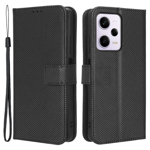 Калъф Тефтер Diamond за Xiaomi Redmi Note 12 Pro Plus 5G, Черен 1